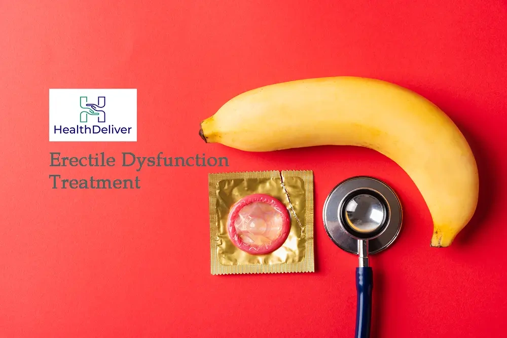 HealthDeliver erectile dysfunction treatment with banana condom stethoscope
