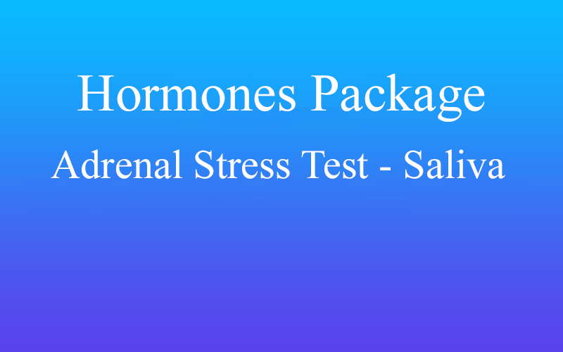 Hormones Package Adrenal Stress Test Saliva blue gradient background