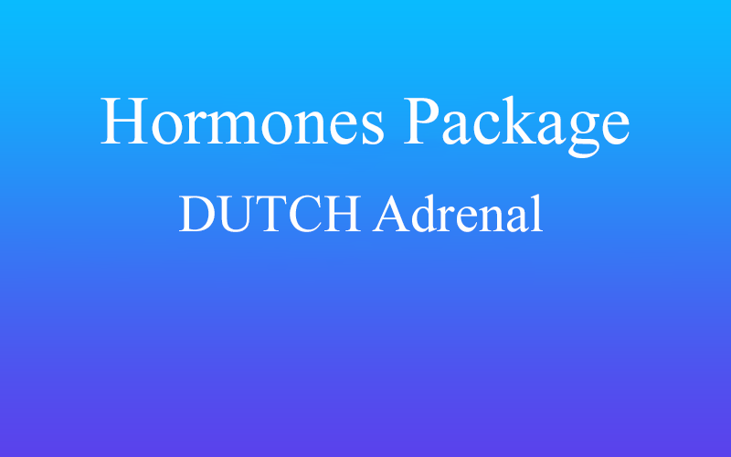 Hormones Package DUTCH Adrenal test title blue gradient background