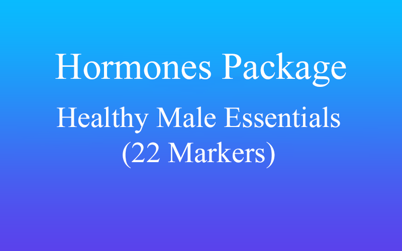 Hormones Package Healthy Male Essentials 22 Markers blue gradient background